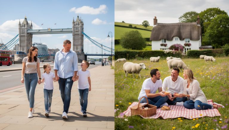 découvrez un séjour familial inoubliable au royaume-uni, alliant la visite de londres dynamique et la découverte paisible de la campagne anglaise.